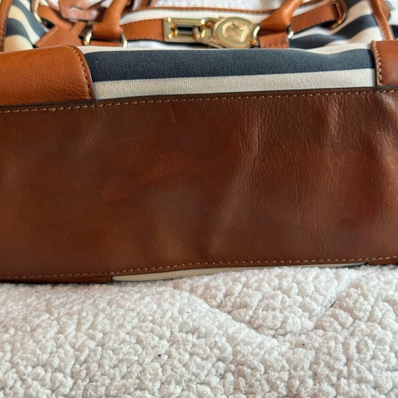 Michael Kors Cream And Blue Hamilton Tote Bag - Picture 3 of 8